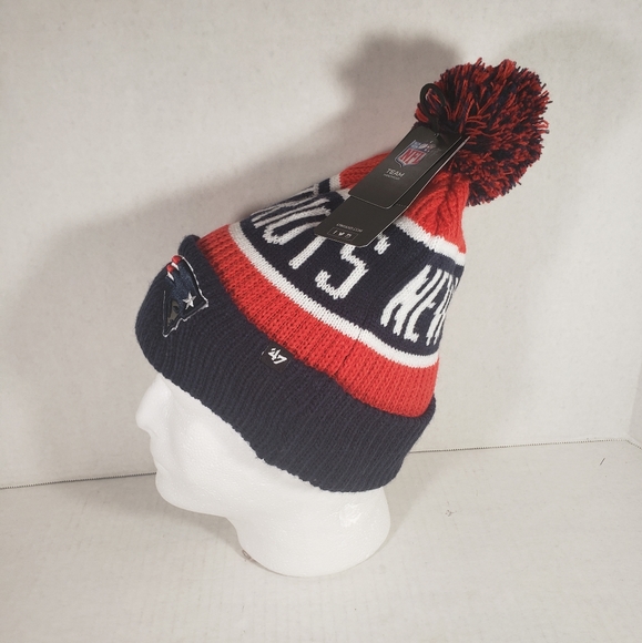 NWT Men's New England Patriots Cuffed Beanie - Picture 2 of 4